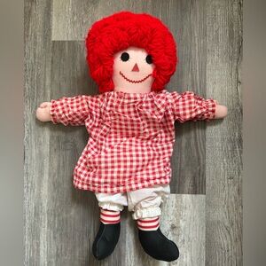 Red and White Checkered Raggedy Ann and Andy Dolls